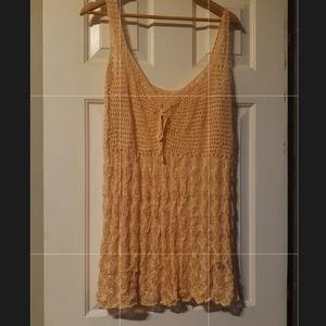 Peach Crochet Tank